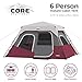 CORE 6 Person Instant Cabin Tent (Wine)