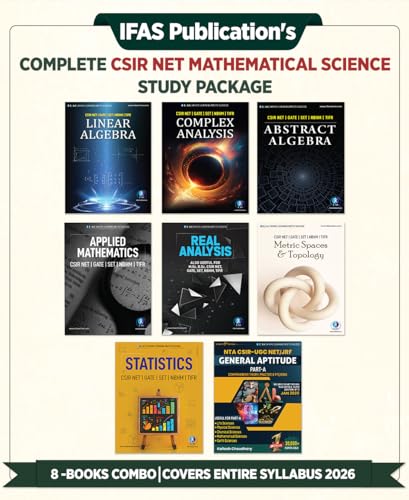 Image of CSIR NET Mathematics Book 2026 | 8 Books Set for CSIR NET Mathematical Science | Complete Study Material with Theory, Practice Notes & Concepts | NTA CSIR UGC NET /JRF Maths Book | IFAS