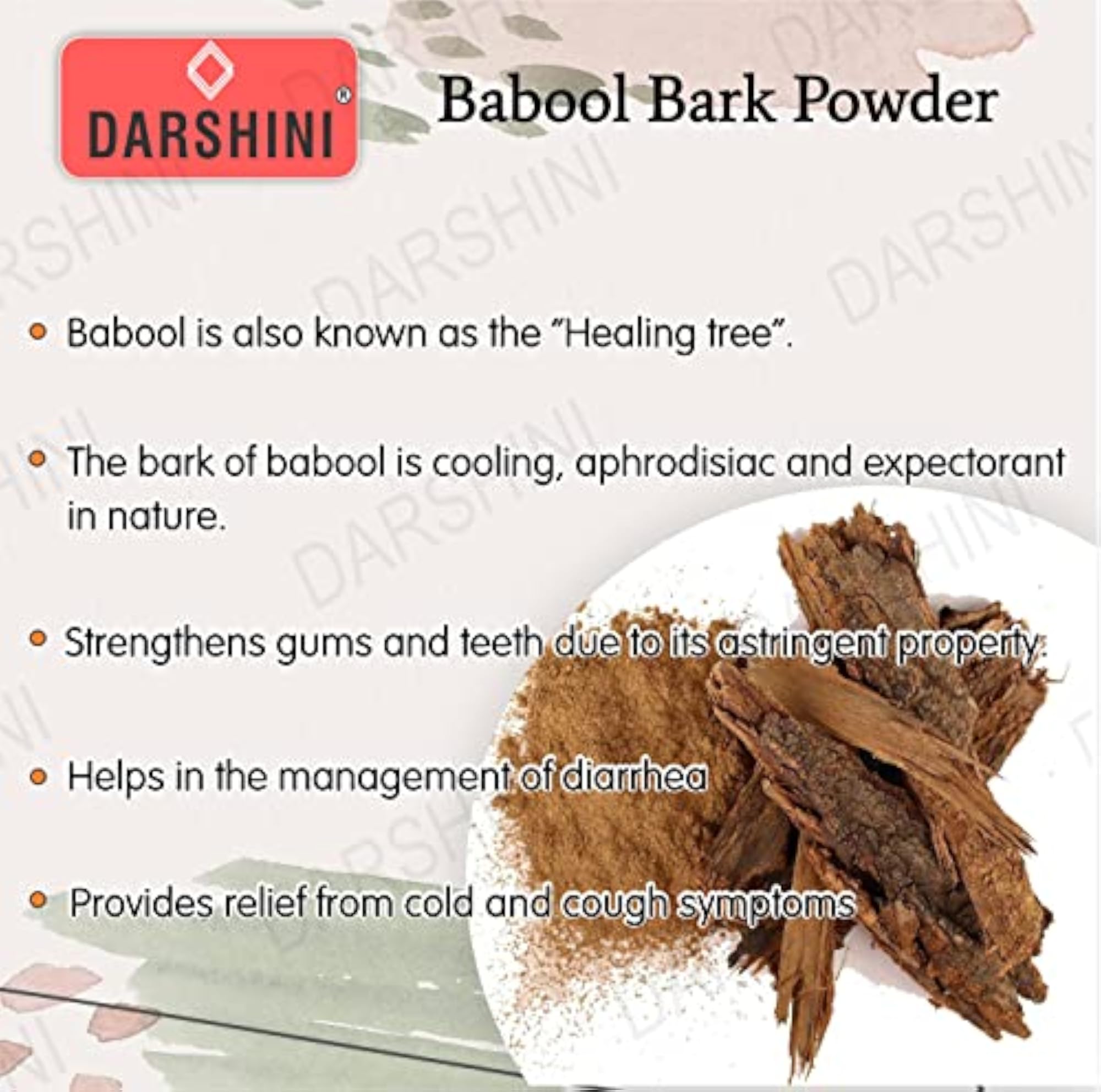 Darshini Babool Bark Powder, 200g for Health Benefits