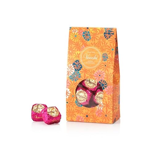 Venchi - Murrine Gift Box with Raspberry Chocoviar and Dark Chocolate, 10.16 oz, Gluten-Free, No Artificial Colors or Preservatives, Gift Idea