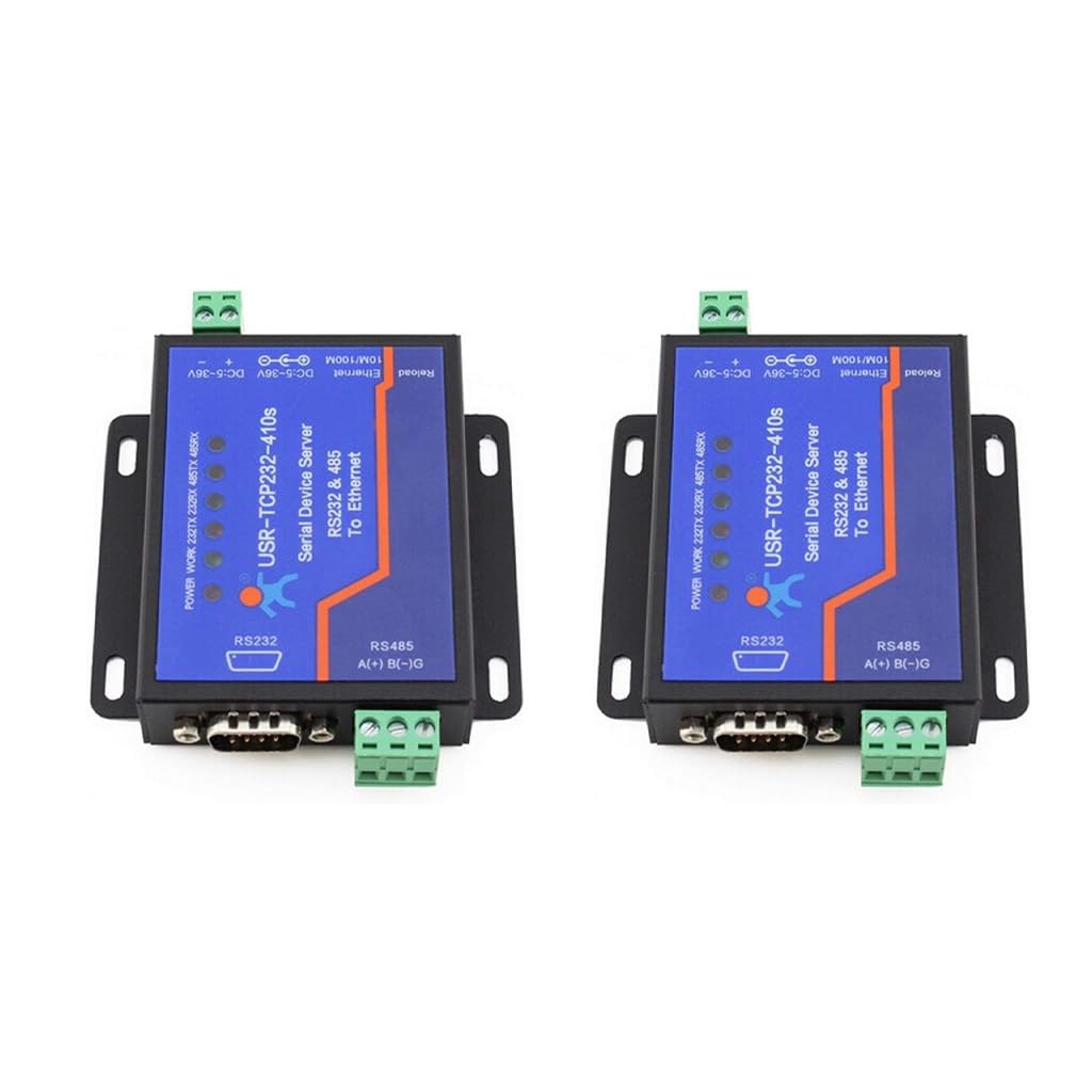 USRIOT Convertisseur Série/Ethernet TCP/IP - RS232 & RS485 Vers Ethernet - Double Port - Serveur Modbus - Alimentation 5V - 3