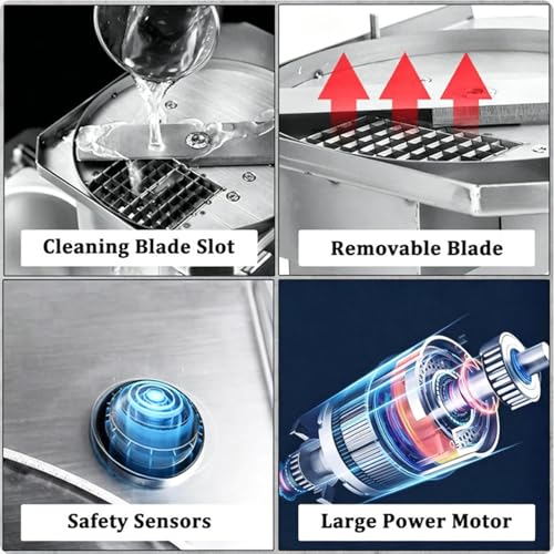 Cortadora Eléctrica Multifuncional 3 en 1 250W Acero Inoxidable miniatura 4