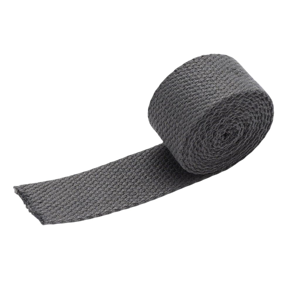 3.8cm Wide Gray Webbing Strap Tape, 10M Plain Weave Polyester Webbing Strap, Bias Binding Tape for DIY Craft Bag Making