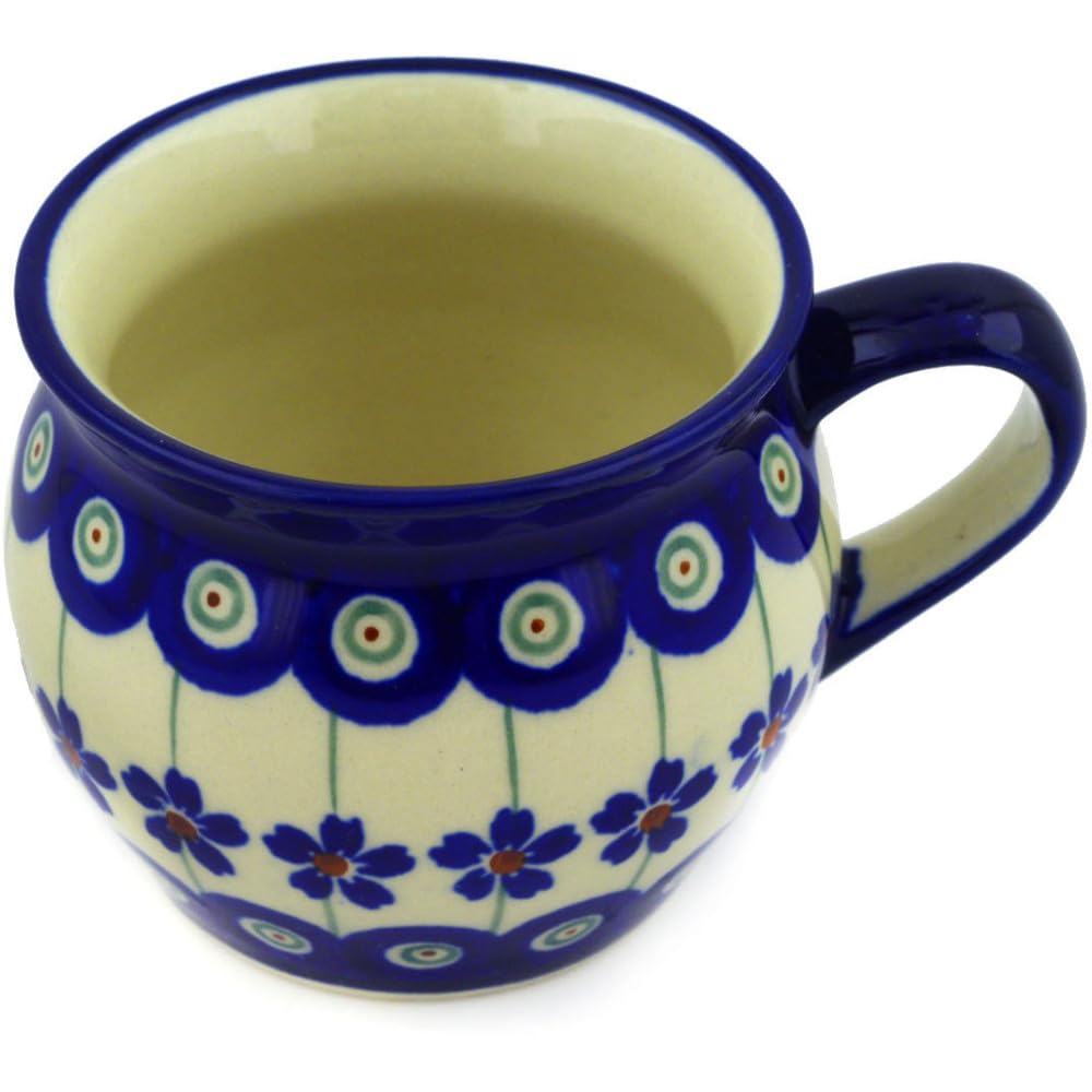 Original Bunzlauer Keramik Kugelbecher V=0.16 Liter (Espressobecher) im Dekor 166a