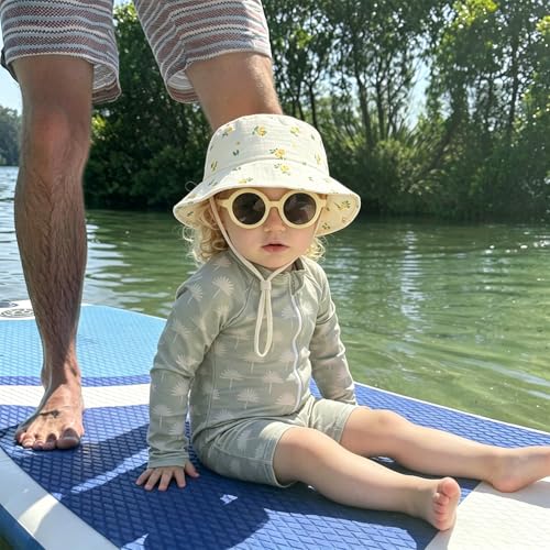 Image of Muslin Baby Sun Hat Sun Protection Baby Toddler Bucket Hats for Boys Girls