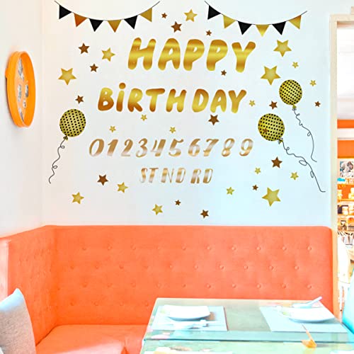 Stickers vinilo dorados globos para fiesta cumpleaños miniatura 4