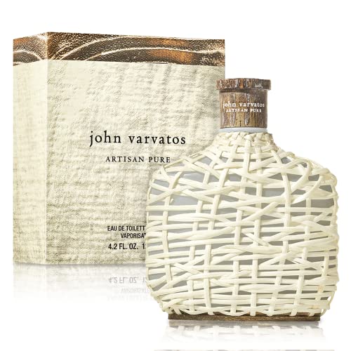 John Varvatos Artisan Pure - Eau de Toilette homme/men, 125 ml, holzig-frischer Duft aus spanischer Zitrone, klassischer Herrenduft, im Designer Flakon Cover