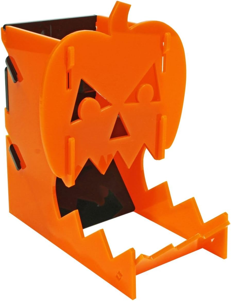 LITKO Horror Themed Dice Tower | Dice Roller | Dice Tumbler | Dice Boot | TTRPG | Board Games (Jack-O-Lantern)