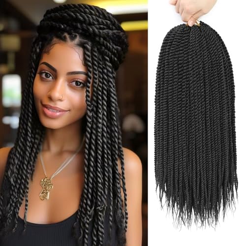BEFUNNY Senegalese Twist Crochet Hair 8 Packs 14