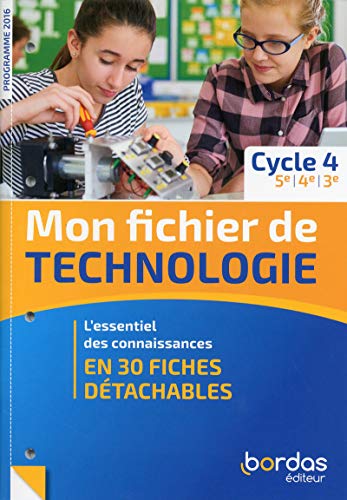 livre Mon fichier de technologie Cycle 4 2019