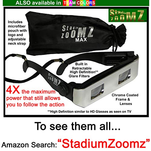 Sports Viewer Binocular Glasses - Chrome. Telescope Lenses, Zoom In For Sports,Concerts,Etc #TOP1