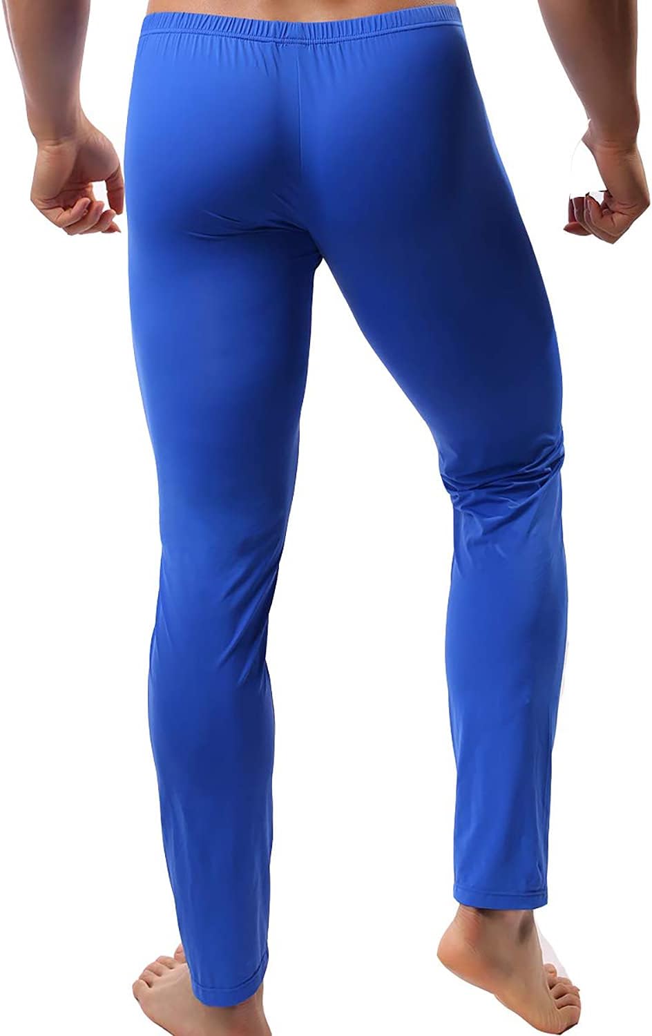 Mens Tight Long Underwear Bottoms Smooth Thin Leggings Long Johns Pants - Image 4