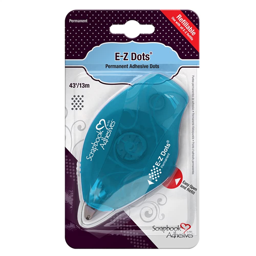 SCRAPBOOK ADHESIVES BY 3L E-Z Dots Refillable Permanent Runner Dispenser, 43 Feet