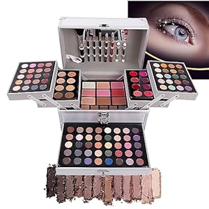 PhantomSky 132 Colors All-in-one Makeup Palette Cosmetic Contouring Kit Gift Box Combination with Eyeshadow, Cream Concealer, Eyebrow Powder, Lip Gloss, Blush and Face Pressed Powder