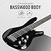 Ktaxon 5 String Electric Bass Guitar, Full Size Standard Right Handed Rosewood Fretboard Bass Kit with Gig Bag Strap Cable Wrench Tool (Black)