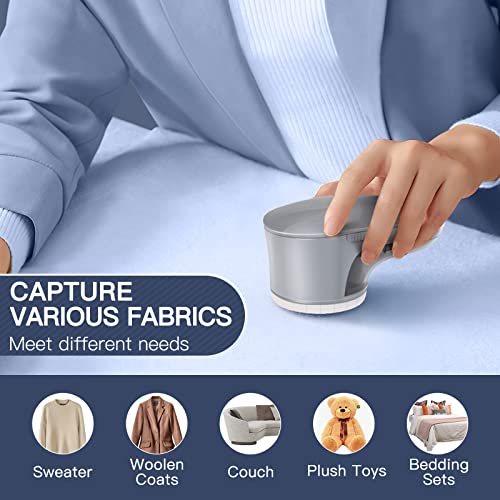 Fabric Shaver Lint Remover, Sweater Shaver With Replaceable Stainless Steel 6-Leaf Blades, Fabric Defuzzer For Clothes Fuzz, Lint Balls - Battery Operated #TOP1