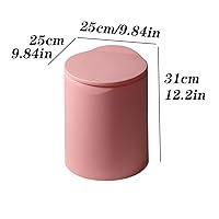 Vista 2 de HASMI Cubo de basura simple para sala de estar con tapa, cesta de papel, moda para el hogar, baño, cocina, gran capacidad, prensa de oficina