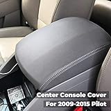 ISSYAUTO Center Console Cover Compatible with 2009-2015 Pilot Armrest Cover Replacement Console Lid Leather Cover, Gray
