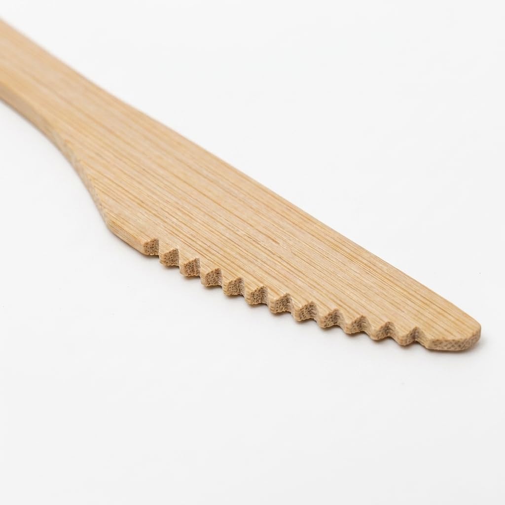2ZEBRAZ 100% Bambus-Utensilien-Set mit 300 Löffeln, biologisch abbaubar, Besteck für Partys, Veranstaltungen, Grillen und Camping, wiederverwendbar oder Einweg, glatt, geruchlos, robustes Besteck