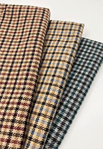 Mens Brown Houndstooth Plaid Check Notch Lapel Blazer Prom Tuxedo Prom Groom Casual Jacket Coat3