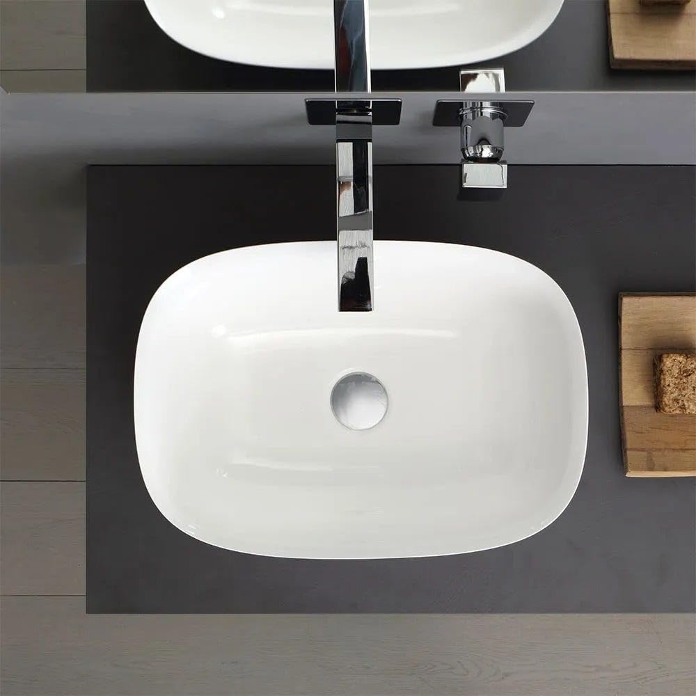 Kiamami Valentina - Mueble de baño suspendido de 120 cm con cajón Gris Perla, encimera Antracita, 2 lavabos de Resina y Espejo | Valentina