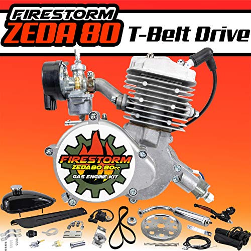 New Zeda 80 T Belt Drive Complete 80cc Bicycle Engine Kit - Firestorm Edition