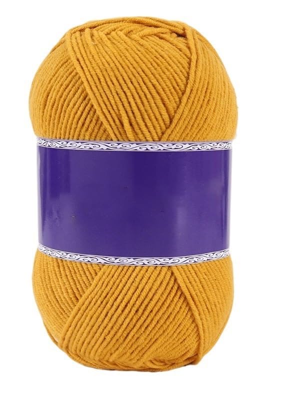 Fil peigné en coton et acrylique pour crochet | Lot de 5 rouleaux de 100g