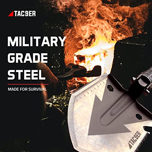 Tac9Er Survival Shovel Multitool With Carrying Case - Emergency Collapsible Tactical Shovel For Camping, Beach, Offroading, Or Backpacking #TOP2