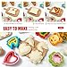 Sandwich Cutter and Sealer, Sandwich Cutter for Kids 5 PCS（BIG）, Decruster Sandwich Maker, Great for Lunchbox and Bento Box - Boys and Girls Kids