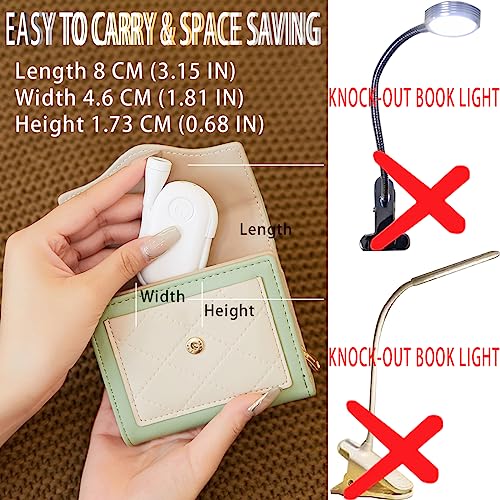 Image of Rechargeable Book Light,Portable Book Lamp,USB Book Light,Clip on Reading Lights,Book Lamp for Reading in Bed,360 Adjustable Clip on Light,Perfect for Book Lovers (White)