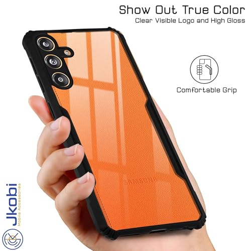 Image of Jkobi Back Case Cover for Samsung Galaxy M55 5G | F55 5G | M55s 5G (Shockproof with Polycarbonate Clear Panel | Professional Black)