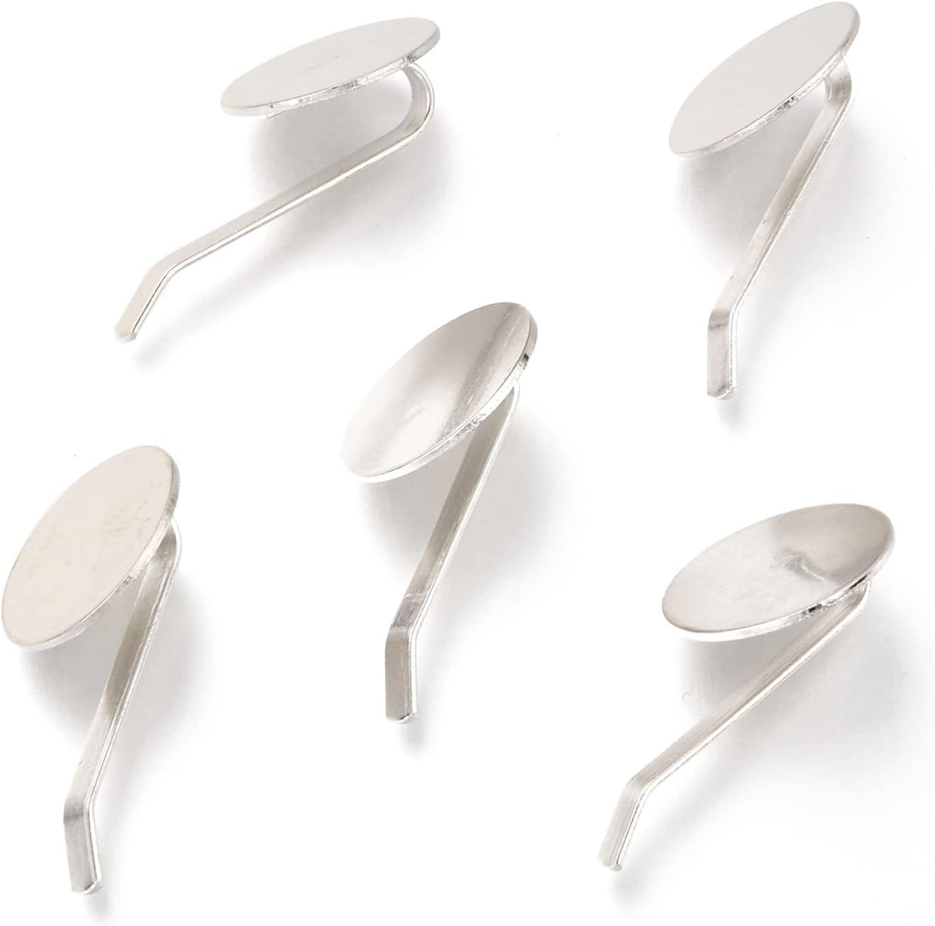 ★入手困難★【YANGQI】YANGQI yaoqijie 50個 メタル ヘアピン ベース ボビーピン ファインディング ポニーフック フラット ラウンド パ