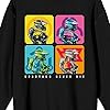 Bioworld Halo Infinite Soldiers In Colorful Squares Crew Neck Long Sleeve Black Adult Sweatshirt-Medium #1