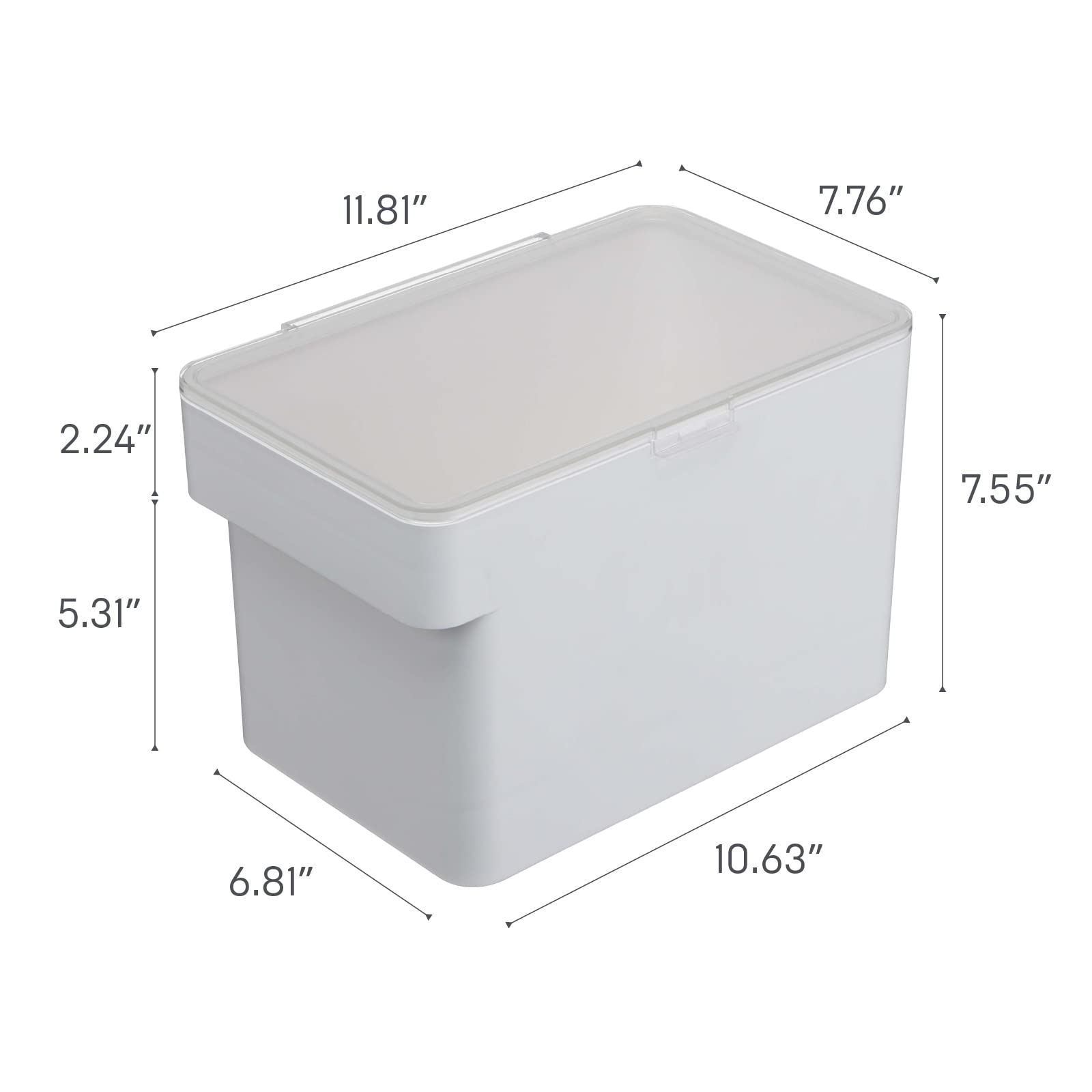 YAMAZAKI 5611 TOWER pojemnik na karmę dla zwierząt z miarką 6 l, sucha karma: ok. 3,5 kg, biały, żywica ABS/silikon, minimalistyczny design, 30 x 19,7 x 19,2 cm (dł. x szer. x wys.)