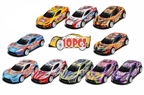 Image of Royals hub Set of 10 Mini Pull Back Racing Metal Die Cast Car Set | Pullback Mechanism | Durable Body | Mini Sports Car Set for Boys & Girls (Multi Color & Design)