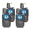 Global Lifetime Free Walkie Talkies Unlimited Range 4G LTE PoC(Push-to-Talk Over Cellular) Radios Nationwide PTT Two Way Radios Long Distance for Family, Logistics, Company 4pcs with sim Card