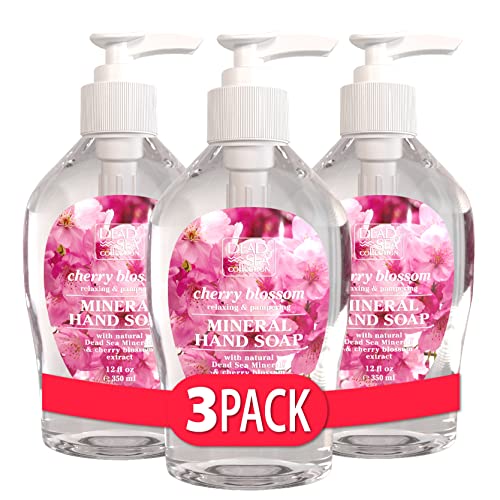 Dead Sea Collection Cherry Blossom Hand Soap – Liquid Hand Soap For All Skin Types – Pack Of 3 (12 Fl. Oz. Each) #TOP10