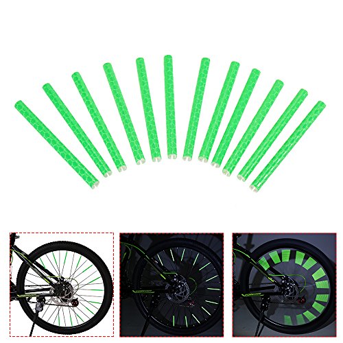 24PCS自転車自転車ホイールスポーク反射スティックチューブ