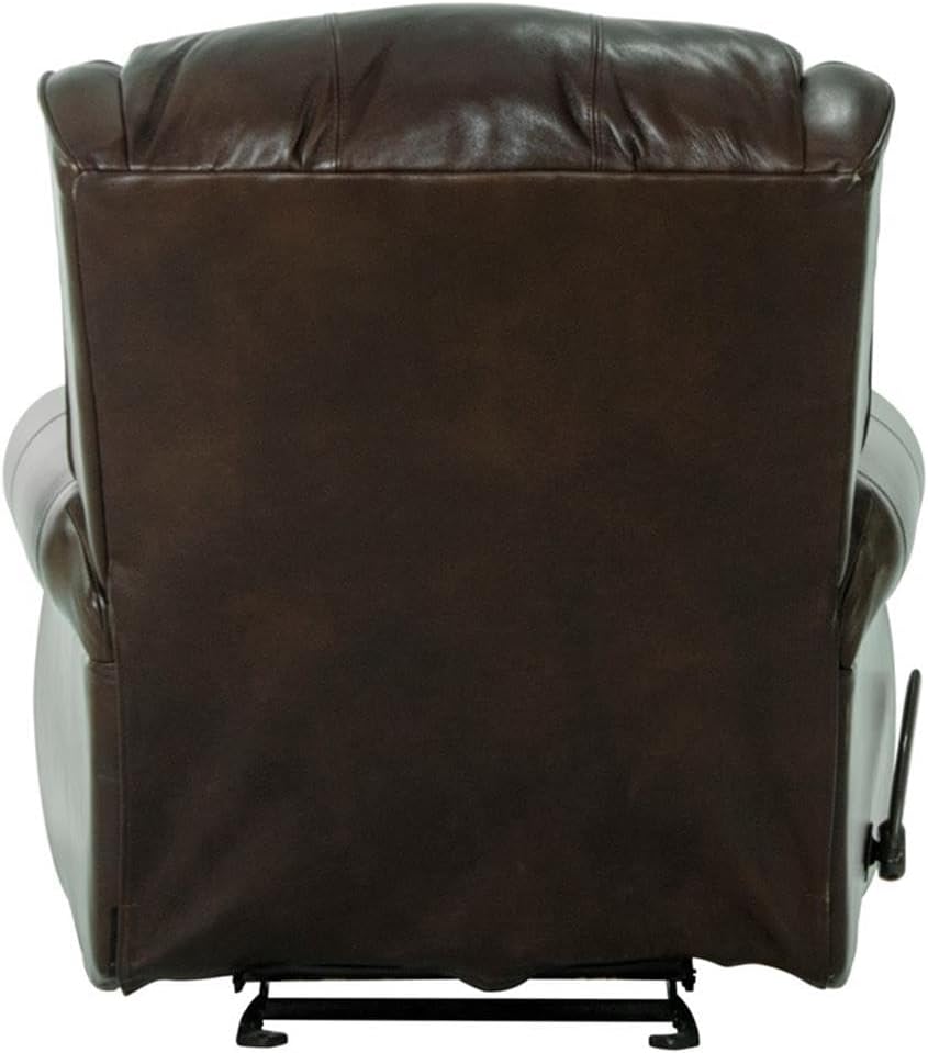 Catnapper James Deluxe Glider Recliner in Chocolate Top Grain Italian Leather