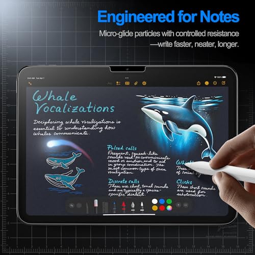 Image of EZ-GLAZ-2 Pack Paper-Feel Screen Protector for iPad Air 13 Inch M4 /M3 /M2 (2026 /2025 /2024) - Apple Pencil Compatible, 9H+ Tempered Glass, Matte Film, Anti-Scratch, Bubble Free, with Installation Box
