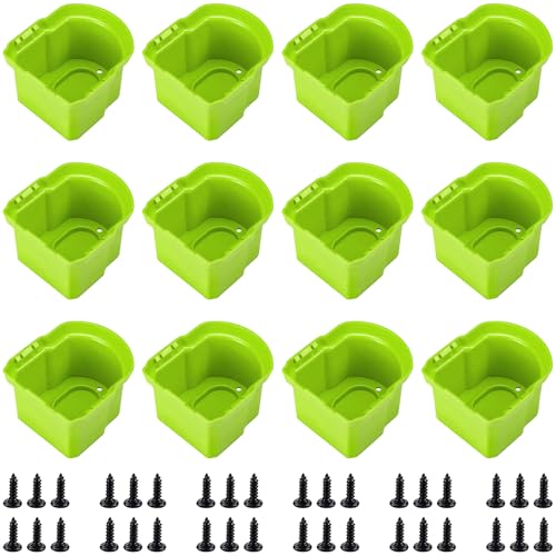 MLYNZXJSY 12Pack Battery Holder for Ryobi 12V-18V Battery Mount Compatible with Ryobi 18V Battery Wall Mounted Portable Li-Ion Batteries Hanger with Screws for Garage