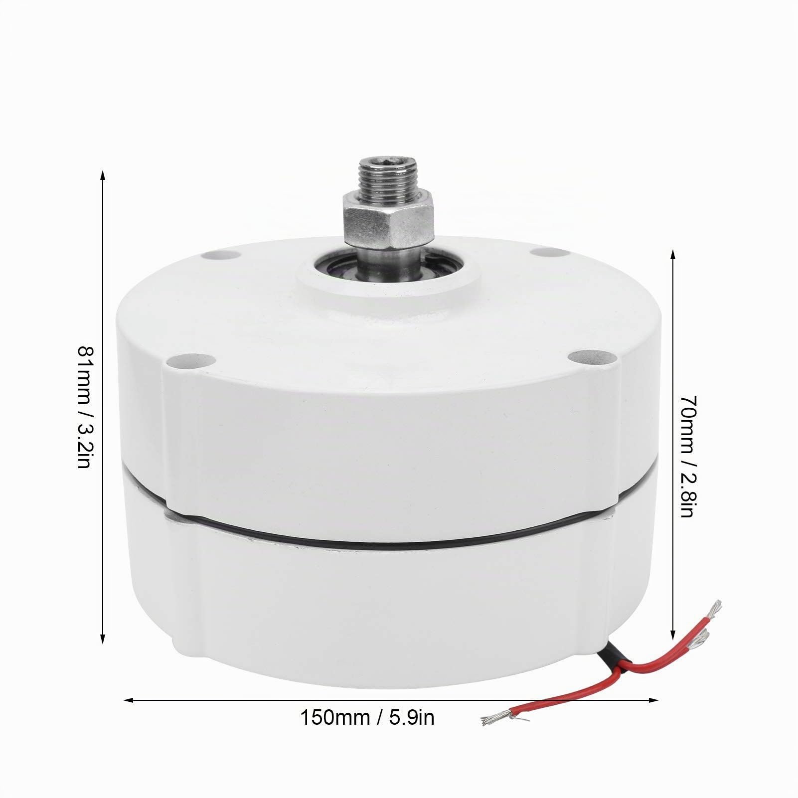 Generador de Imanes Permanentes - Generador de Motor Eléctrico (Con Rectificador 48V), 400 W, 550 R/m, Ca Trifásico, Carcasa de Aleación de Aluminio
