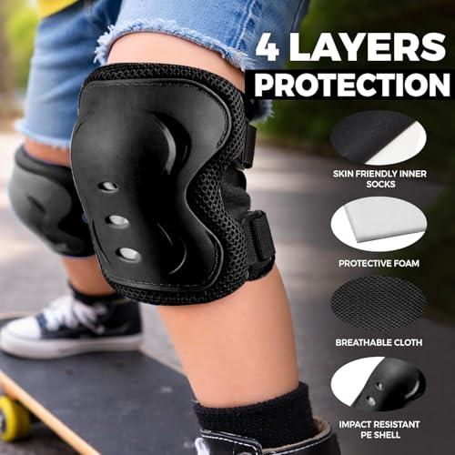 Image of Jaspo SX 4 Protective Set Suitable for Age Group Upto 12 Years Old (Neon, Large)