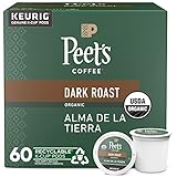 Peet's Coffee, Dark Roast K-Cup Pods for Keurig Brewers - Organic Alma de la Tierra, USDA Organic 60...