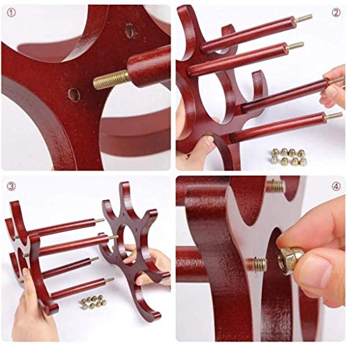 Soporte plegable para 6 botellas de vino de madera miniatura 6