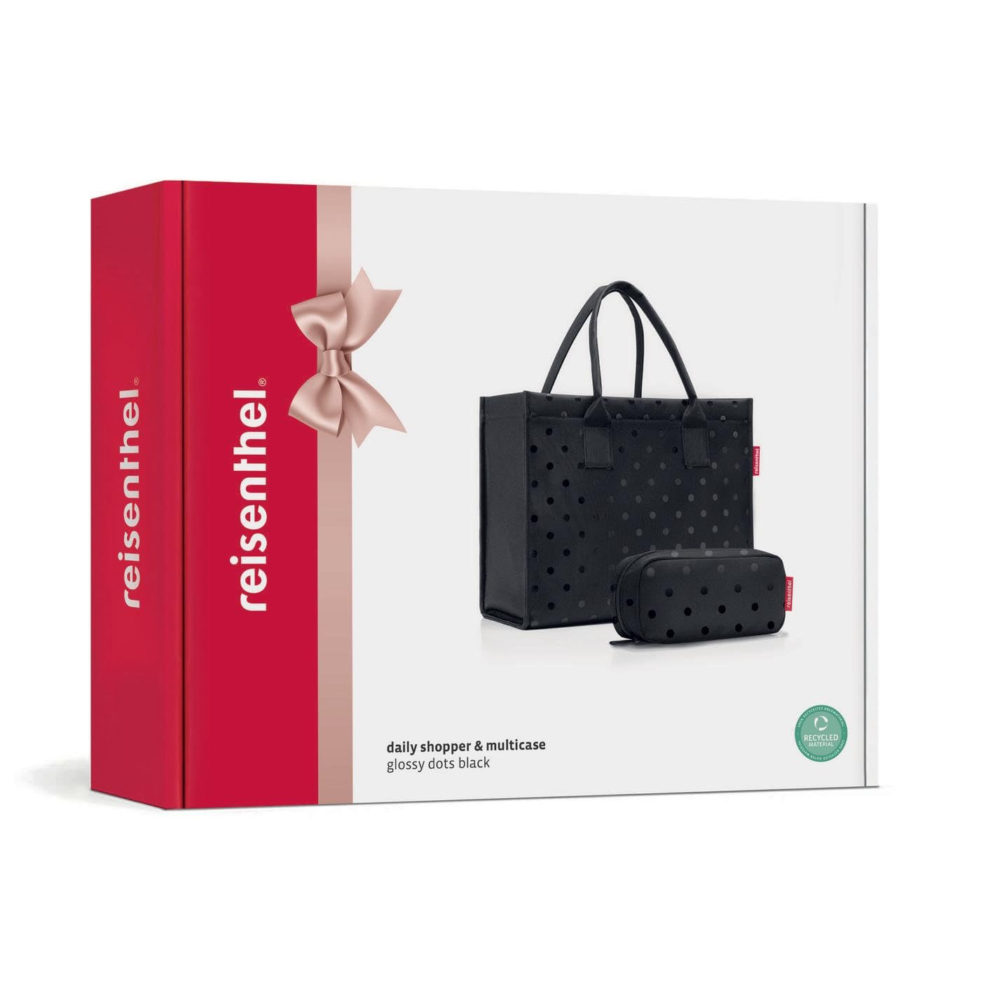 reisenthel daily shopper set glossy dots black - Unser Geschenkset aus Daily shopper und multicase – das perfekte Geschenk für die Feiertage!