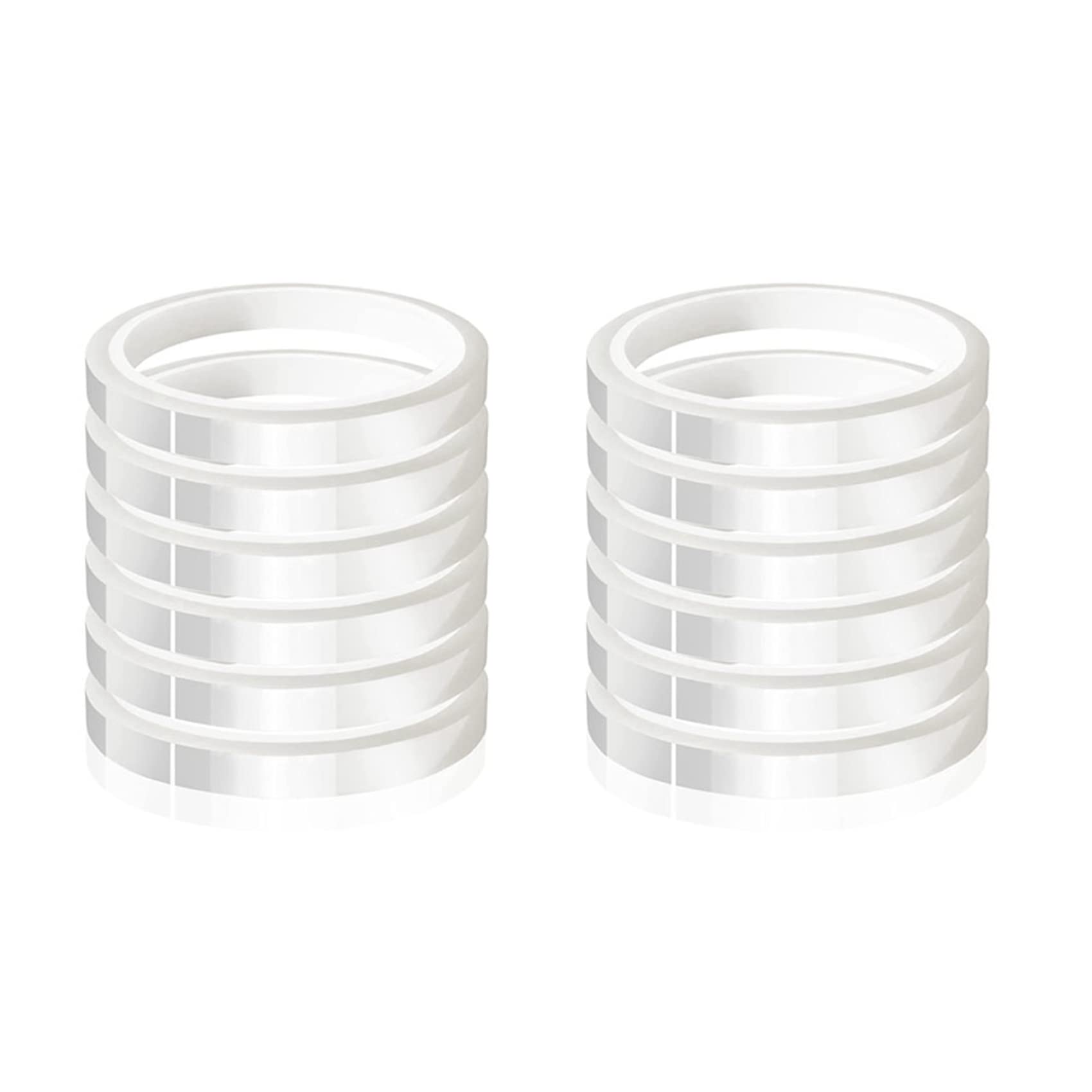 Jnchdghwa White 12 Rolls 10Mm X33m(108Ft) Clear Heat Tape For Heat Sublimation Press No Residue And Heat Transfer Vinyl