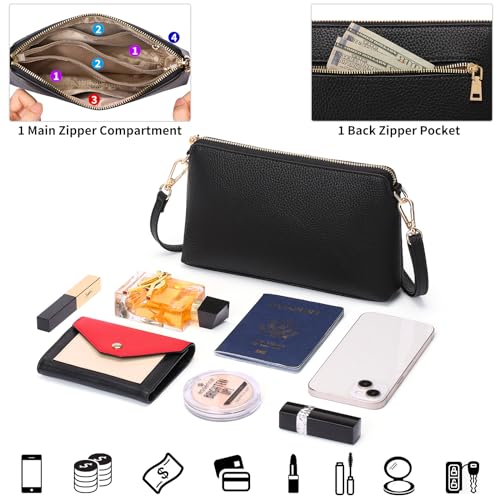 GAEKEAO Crossbody Bags for Women RFID Blocking Leather Cross Body Bag Purses Women's Crossbody Handbags with Wristlet Strap3