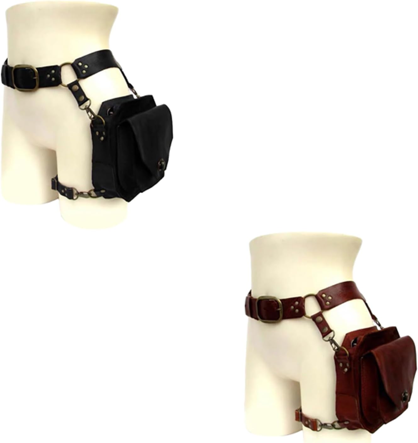 Medieval Waist Belt Drop Leg Bag Steampunk Waist Pack Thigh Bag Leather Bag Motorcycle Waist Belt Drop Leg Bag - Image 5