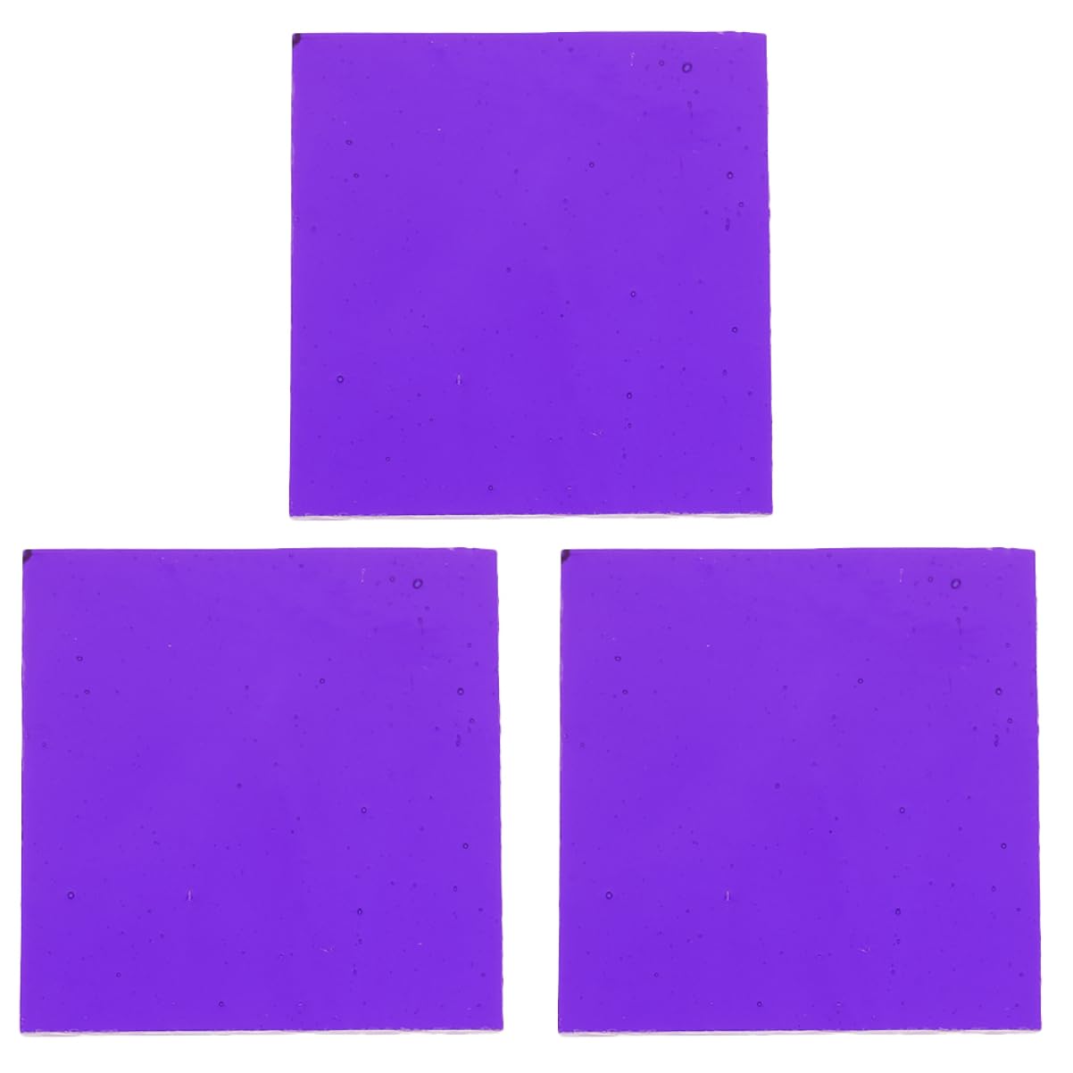 NAMOARLY Glass Plate Set 3pcs Glass Sheets for Flame Reaction Science Lab Device Random Color